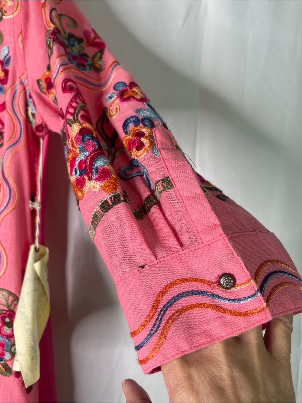 Aratta Beauty Mark Embroidered Maxi Duster/Dress – Rose Toned M – NWT - Picture 5 of 16